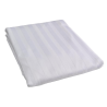 Housse de couette 260 x 240 blanc rayé satin polycoton OEKO-TEX Neuf