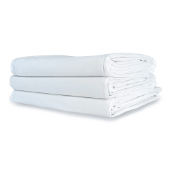 Housse de couette polycoton satin blanc recyclée