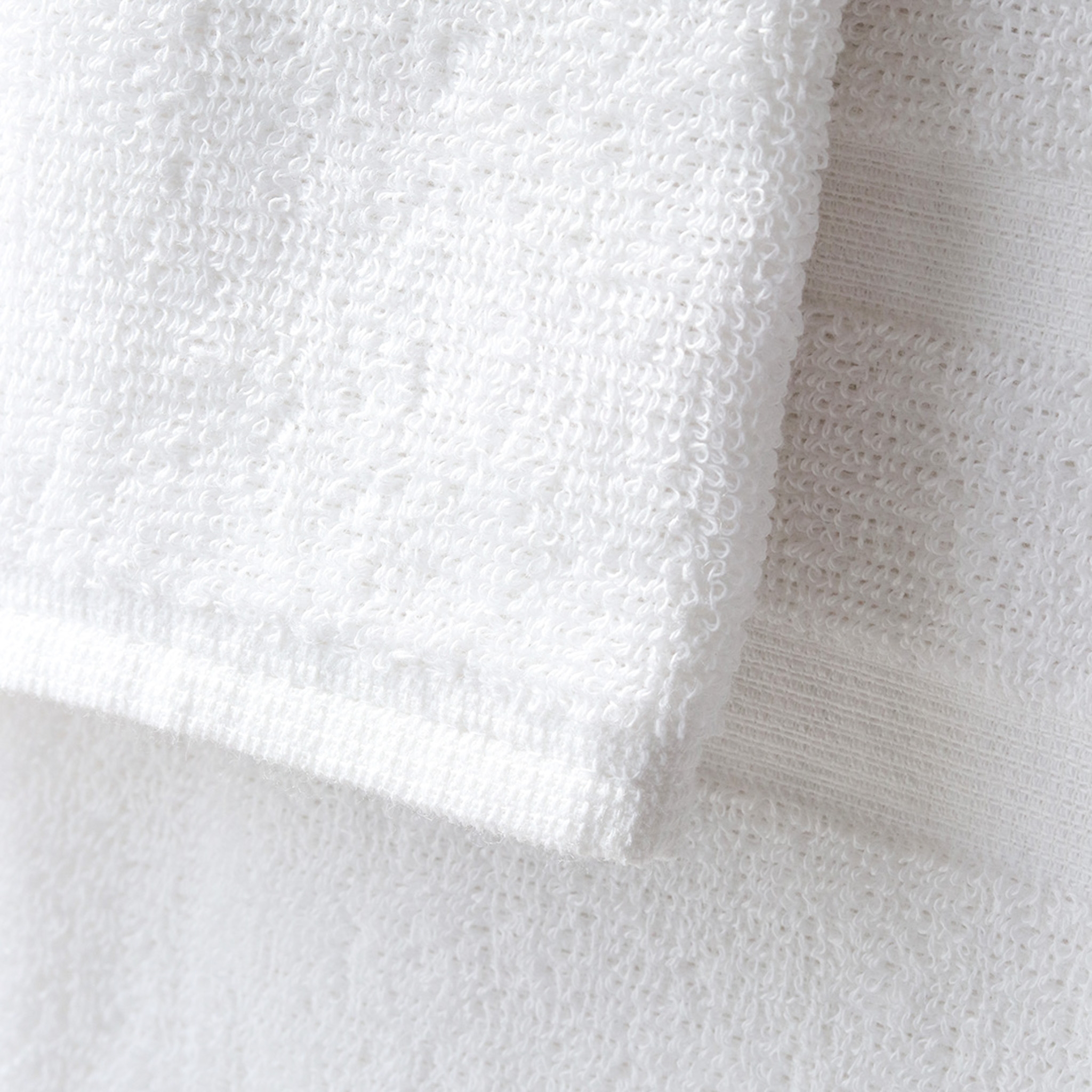 Serviettes de toilette 50 x 90 blanc coton recyclé (Lot de 2) neuf