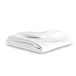 Drap housse blanc polycoton neuf lavé