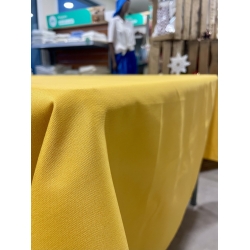 Nappe de table jaune moutarde satin 100 % coton, recyclé