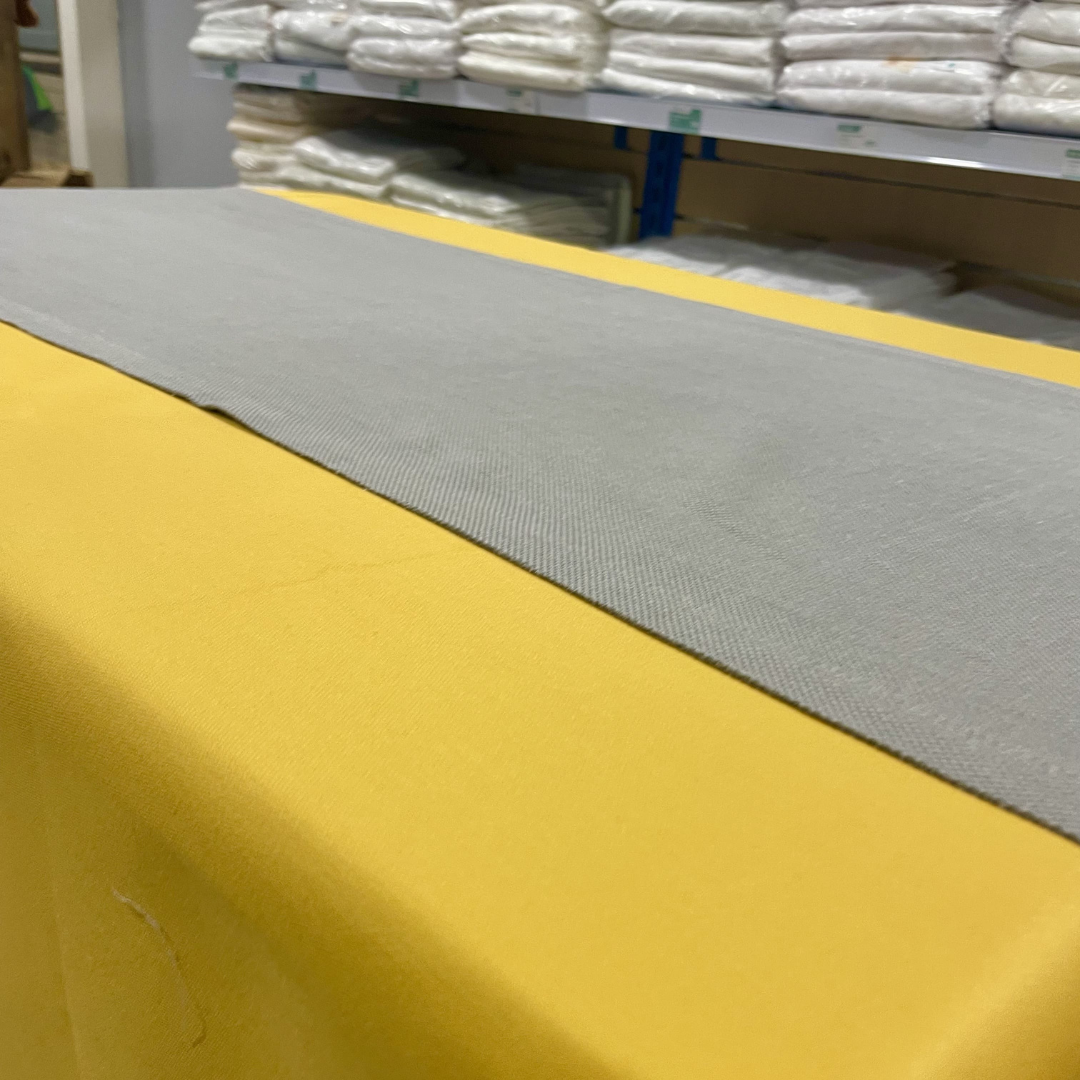 Nappe de table jaune moutarde satin 100 % coton, recyclé