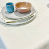 Nappe de table beige géométrique 100% coton