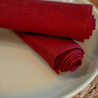 Serviettes de table bordeaux 50 x 50 recyclées (lot de 6)